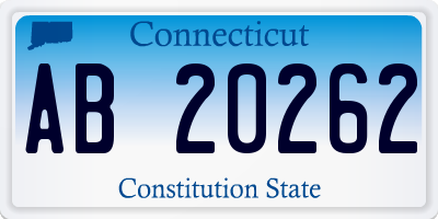 CT license plate AB20262