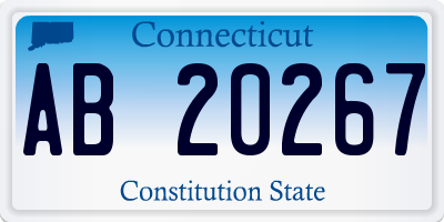 CT license plate AB20267