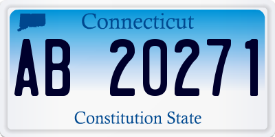 CT license plate AB20271