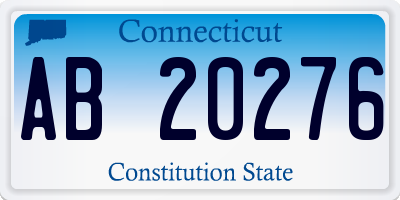 CT license plate AB20276