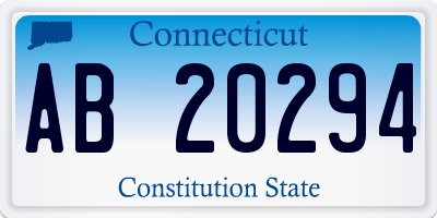 CT license plate AB20294