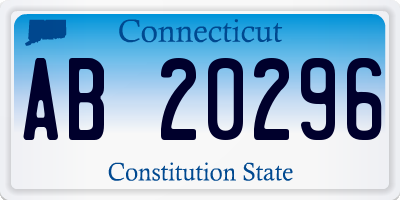 CT license plate AB20296