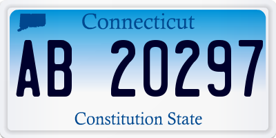 CT license plate AB20297