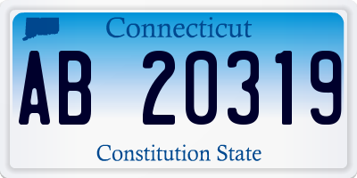 CT license plate AB20319