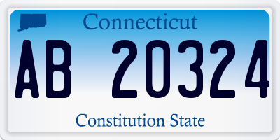 CT license plate AB20324