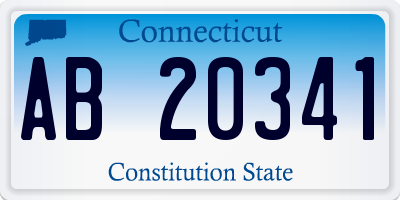 CT license plate AB20341