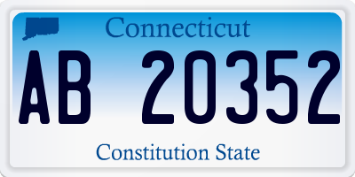CT license plate AB20352