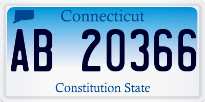 CT license plate AB20366