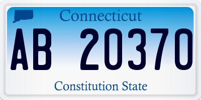 CT license plate AB20370