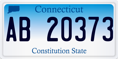 CT license plate AB20373