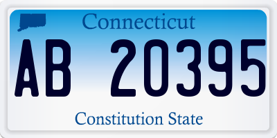 CT license plate AB20395