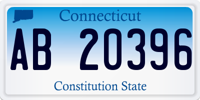 CT license plate AB20396