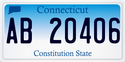 CT license plate AB20406