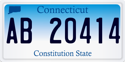 CT license plate AB20414