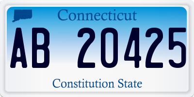 CT license plate AB20425