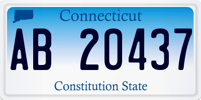 CT license plate AB20437