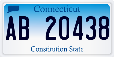 CT license plate AB20438