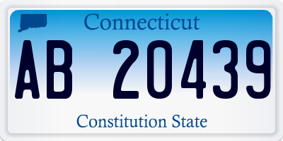 CT license plate AB20439