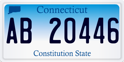 CT license plate AB20446
