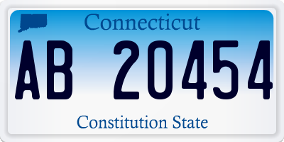 CT license plate AB20454