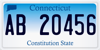 CT license plate AB20456