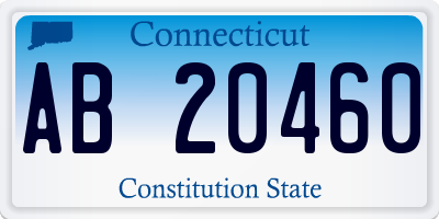 CT license plate AB20460