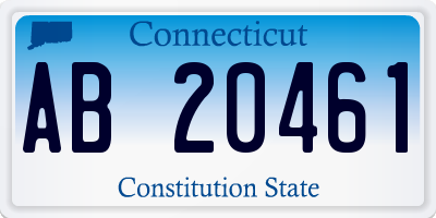 CT license plate AB20461
