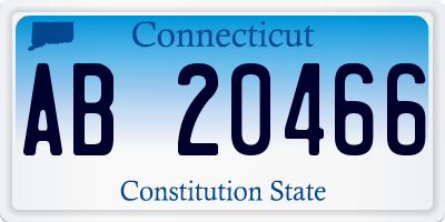 CT license plate AB20466