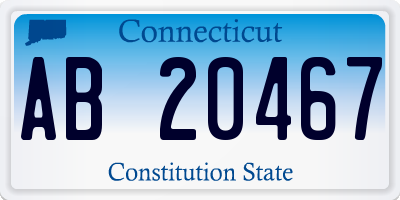 CT license plate AB20467