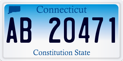 CT license plate AB20471