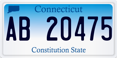 CT license plate AB20475