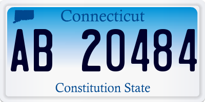 CT license plate AB20484