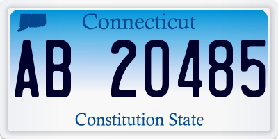 CT license plate AB20485