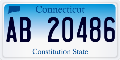 CT license plate AB20486