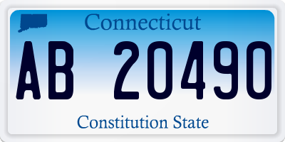 CT license plate AB20490