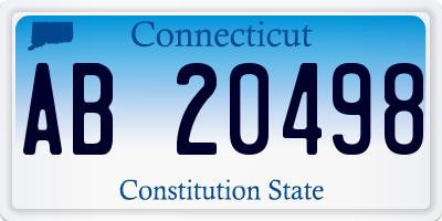 CT license plate AB20498