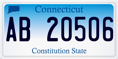 CT license plate AB20506