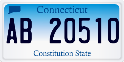 CT license plate AB20510