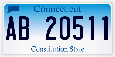 CT license plate AB20511