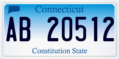 CT license plate AB20512