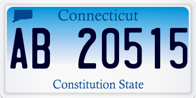 CT license plate AB20515