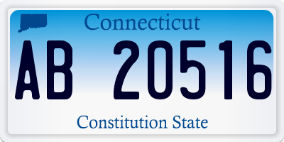 CT license plate AB20516