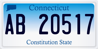 CT license plate AB20517