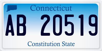 CT license plate AB20519