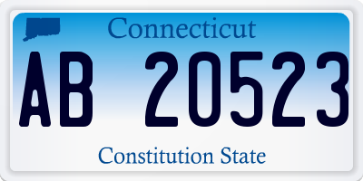 CT license plate AB20523