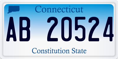 CT license plate AB20524