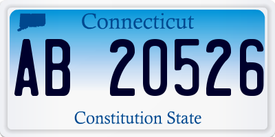 CT license plate AB20526