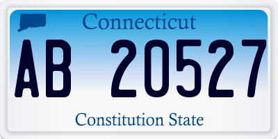 CT license plate AB20527