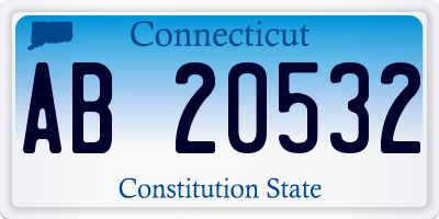 CT license plate AB20532
