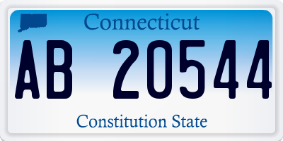 CT license plate AB20544